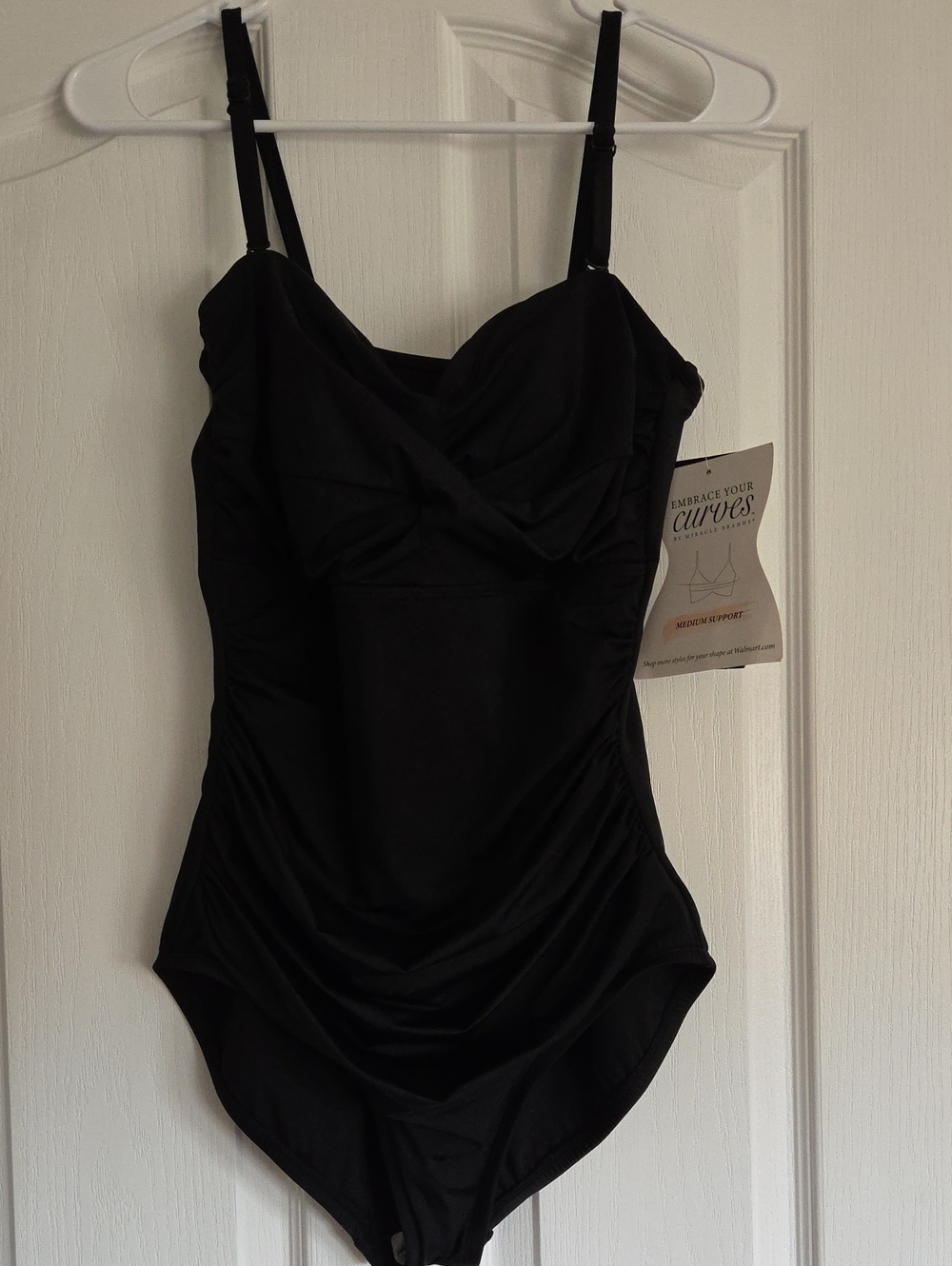 Black One-Piece Embrace Your Curves by Miracle Brands Swimsuit